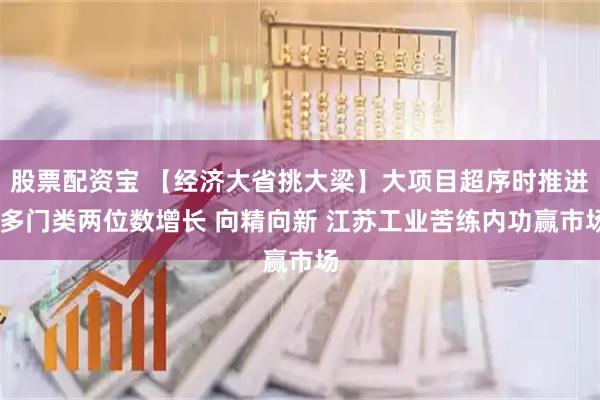 股票配资宝 【经济大省挑大梁】大项目超序时推进 多门类两位数增长 向精向新 江苏工业苦练内功赢市场